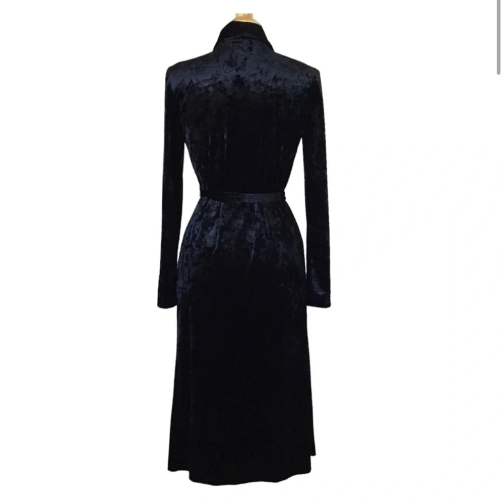 Wayf La Roux Black Velvet Robe with Belt Size XXL